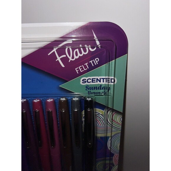 Paper Mate Flair Color Felt Tip Pens 22 Medium Point 0.7mm Sunday Brunch Scented - Picture 3 of 4